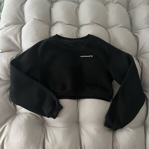 Alphalete Women's Black Cropped Crew